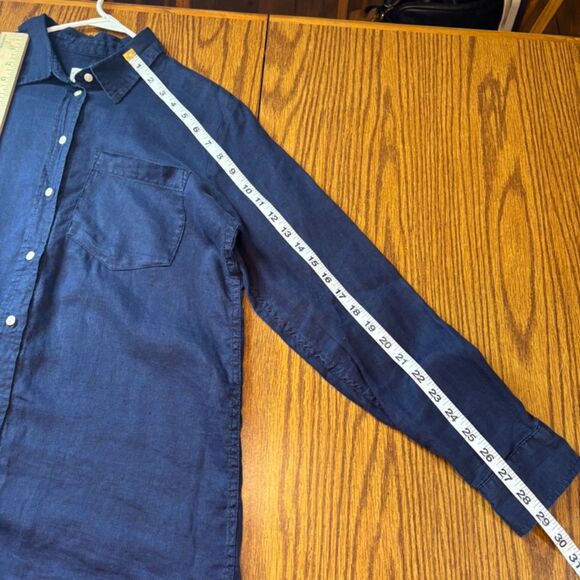 GAP Women’s 100% Linen Button-Down Shirt Size S Long Sleeve Lightweight Top - Picture 6 of 6